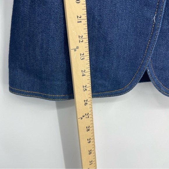 ‘America The Beautiful’ Vintage Two Button-Down Denim Blazer with Embroidery S/M - Picture 7 of 8